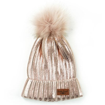 Knit Pom Hat - Blush