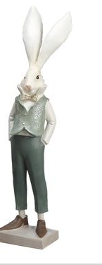 14.5" Boy and Girl Bunny in Cream/Green