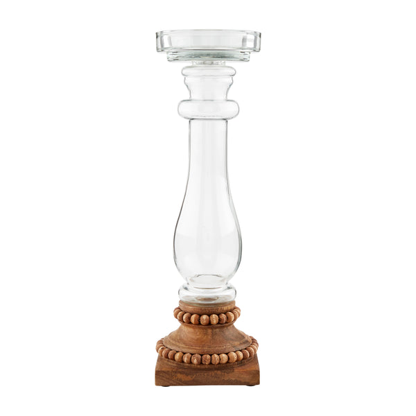 Beaded Glass Candlesticks
