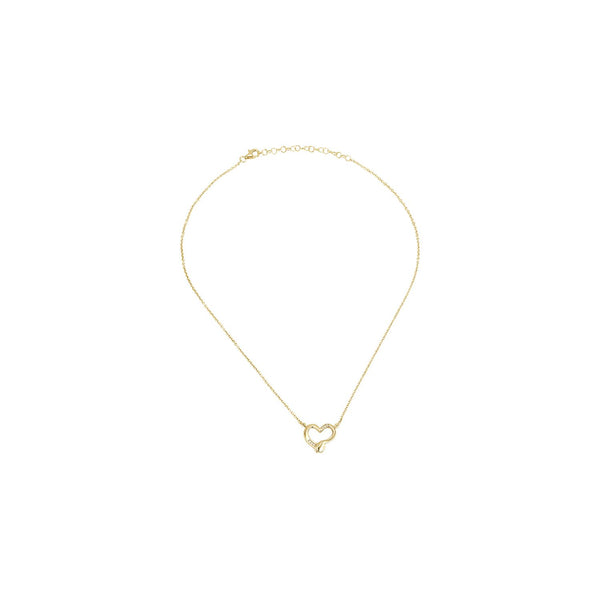 Uno De 50 Straight To The Heart Necklace - Gold with Crystals