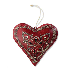 Pierced Metal Heart Ornament