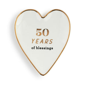 50 Years Art Heart Trinket Dish