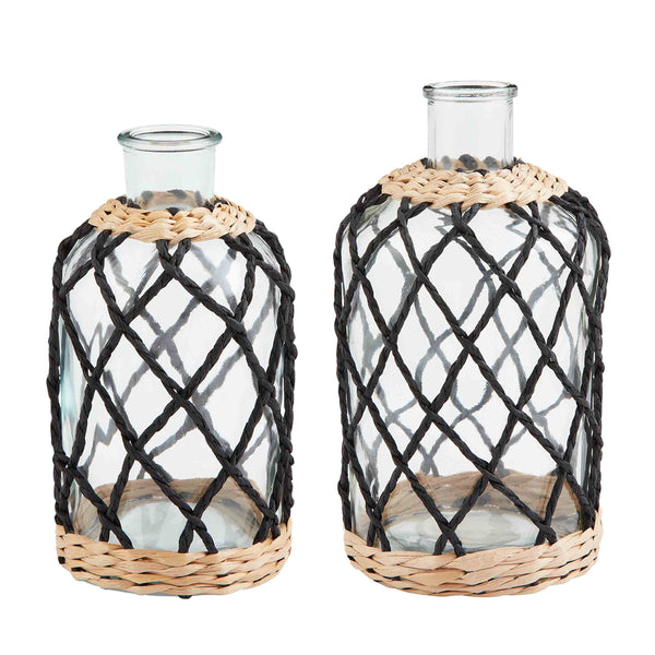 Black Woven Sleeve Vase