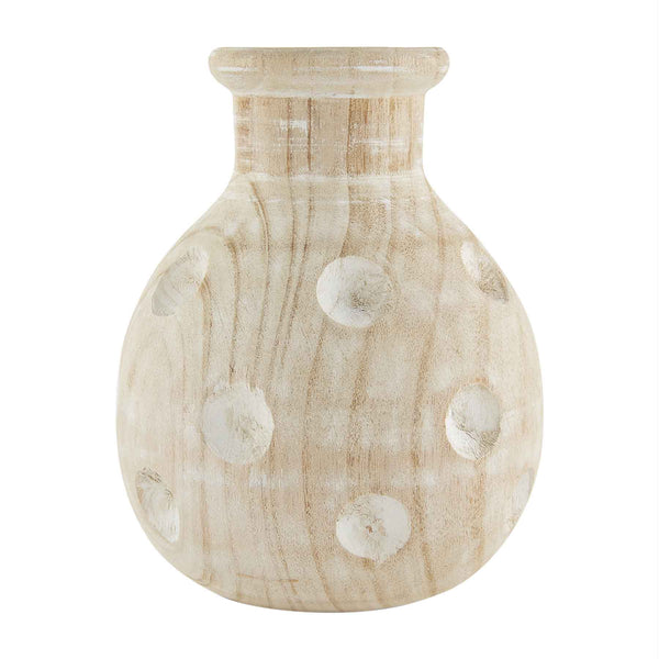 Paulowinia Wood Dotted Vase