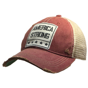 America Strong Distressed Mesh Back Cap
