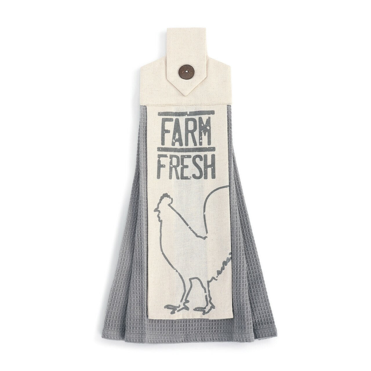 Farm Fresh Button Loop Towel