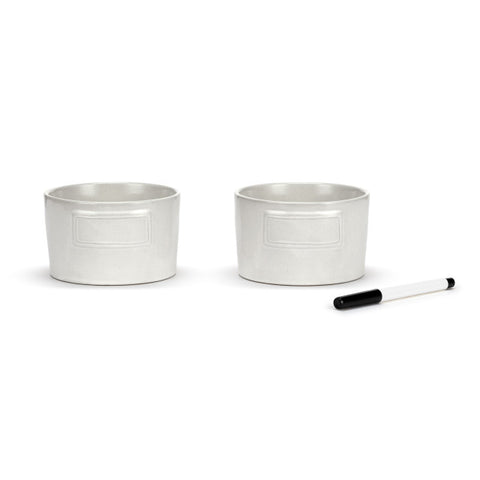 WRITE ON Appetizer Bowls with Marker - Set of 2