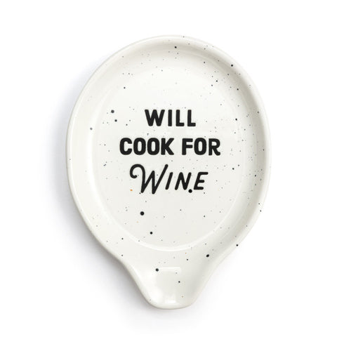 Cook For Wine Spoon Rest - Stoneware