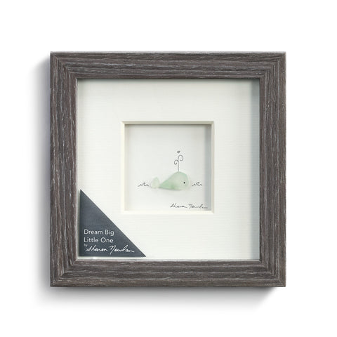 Dream Big Little One Wall Art Pebble Wood Frame - Gray