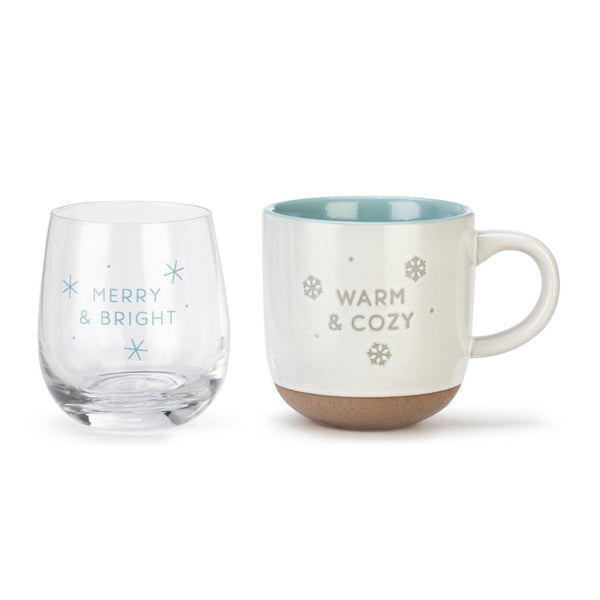 Evening/Morning Mug and Glass Set - Cozy & Bright