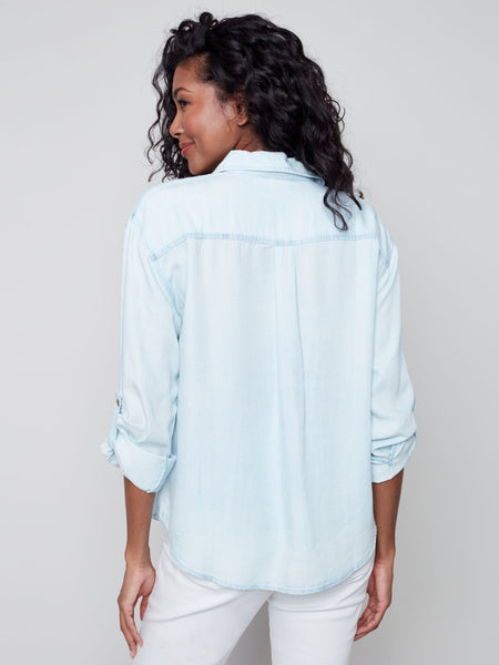 Charlie B Cold Dye -Cotton Voila Button Down Shirt