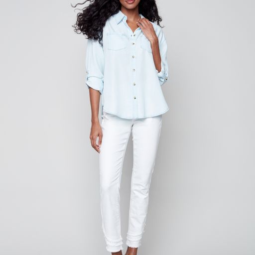 Charlie B Cold Dye -Cotton Voila Button Down Shirt