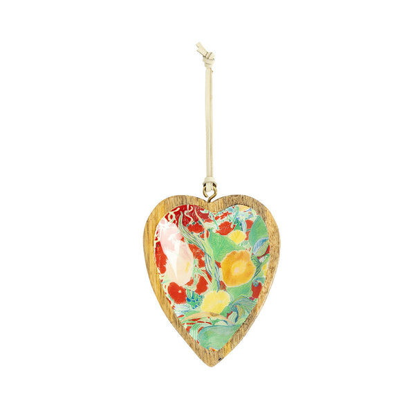 Artlifting Heart Ornament Floral Stripes