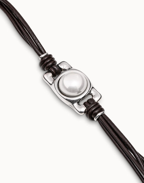 Uno de 50 Silver-Pearl Darling Bracelet