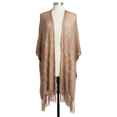 Crochet Duster - Taupe