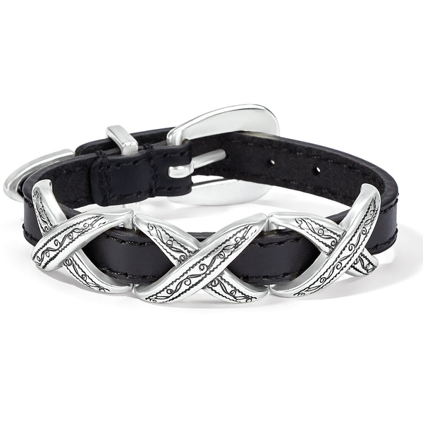 Kriss Kross Etched Bandit Bracelet - Black