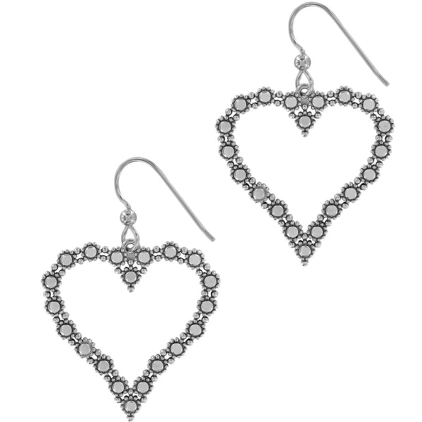Twinkle Splendor Heart French Wire Earrings