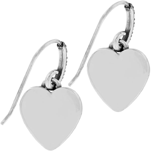 One Heart French Wire Earrings
