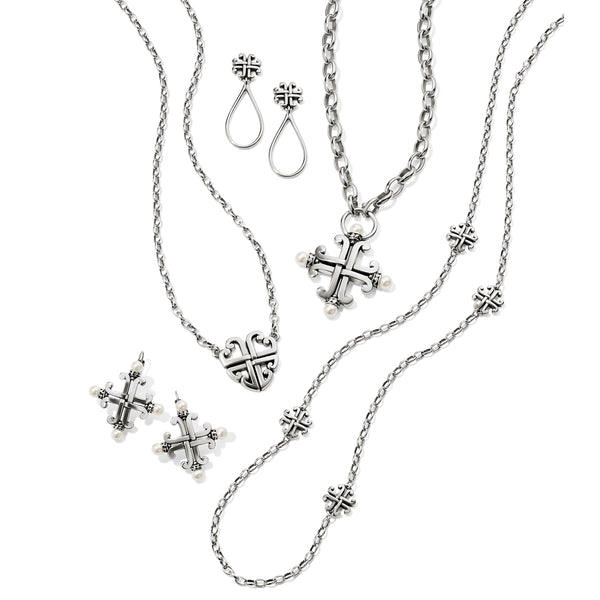 Taos Cross Post Drop Earrings