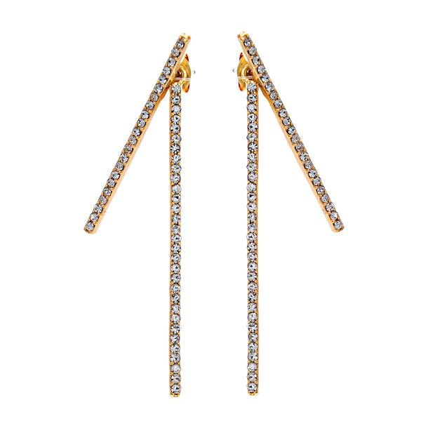 Rebel Designs Gold Front/Back Earrings