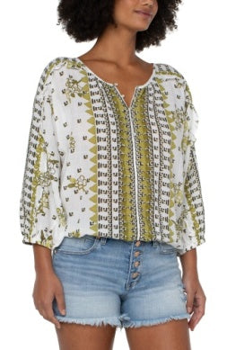 Liverpool Ruffle Sleeve Dolman Pullover