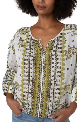 Liverpool Ruffle Sleeve Dolman Pullover