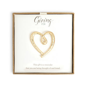 Giving Pin - Gold Heart