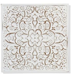 Antique White Mendala Plaque