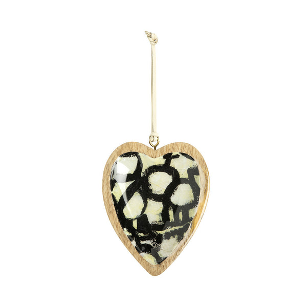 Artlifting Heart Ornament Off White and Black
